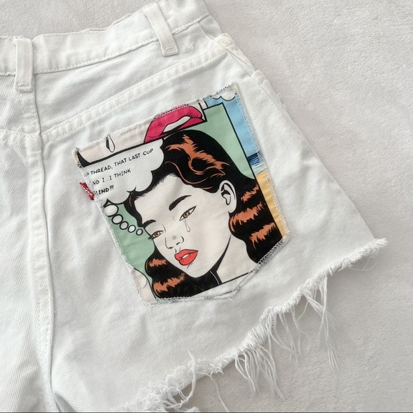 Levi's Pants - Levi’s 551 Distressed Rae Hem Relaxed Tapered Leg Cartoon Pocket Shorts